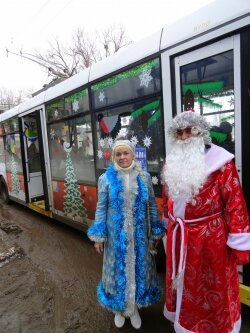 Новогодний троллейбус в Энгельсе